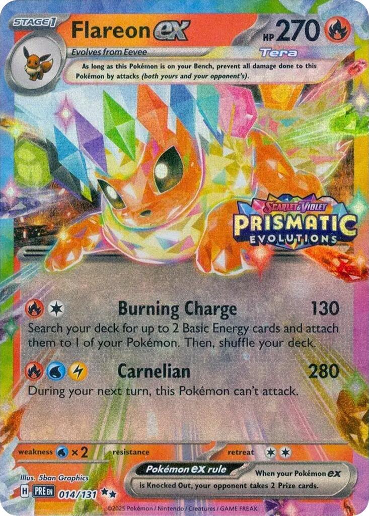 Flareon ex (014/131) (Prismatic Evolutions Stamp) [Scarlet & Violet: Prismatic Evolutions] | Exor Games Bridgewater