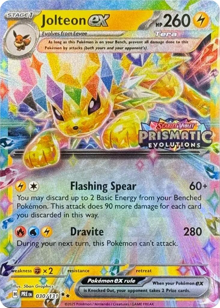 Jolteon ex (030/131) (Prismatic Evolutions Stamp) [Scarlet & Violet: Prismatic Evolutions] | Exor Games Bridgewater