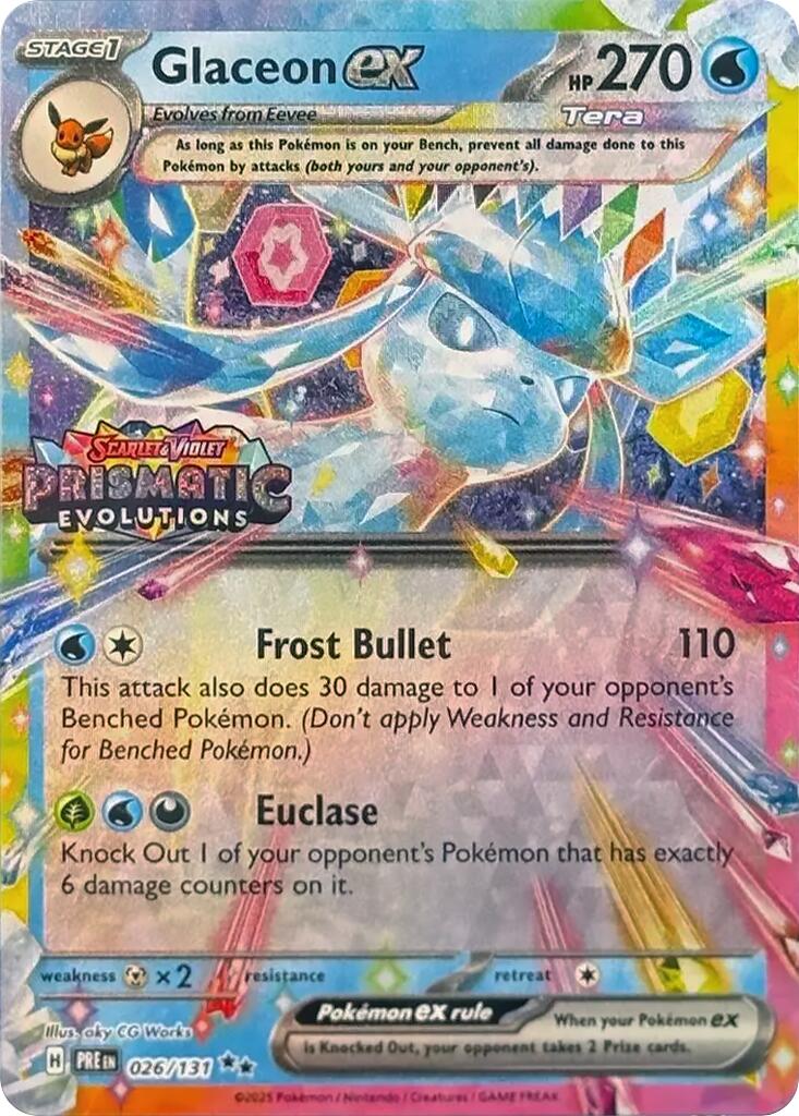 Glaceon ex (026/131) (Prismatic Evolutions Stamp) [Scarlet & Violet: Prismatic Evolutions] | Exor Games Bridgewater