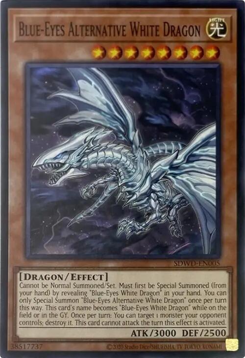 Blue-Eyes Alternative White Dragon (Unlimited Misprint) [SDWD-EN005] Common | Exor Games Bridgewater