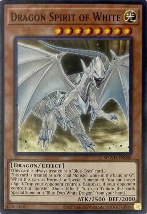 Dragon Spirit of White (Unlimited Misprint) [SDWD-EN008] Common | Exor Games Bridgewater