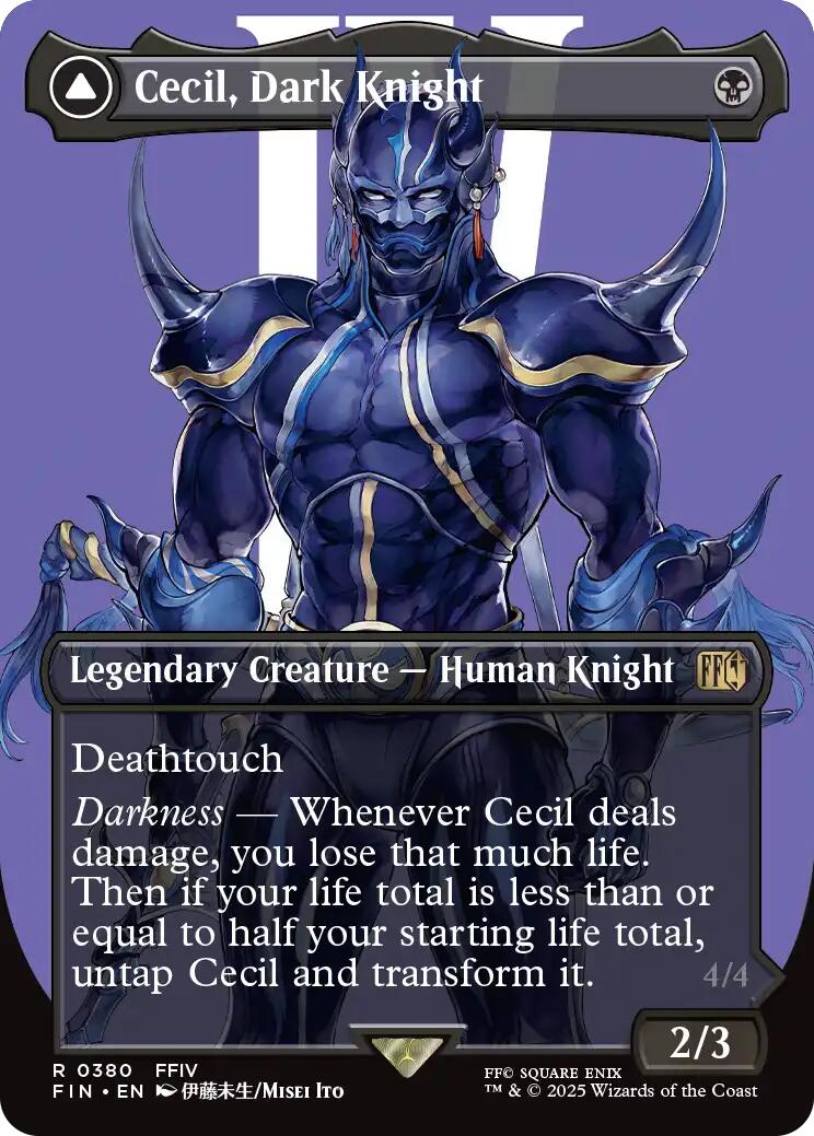 Cecil, Dark Knight // Cecil, Redeemed Paladin (Borderless) [FINAL FANTASY] | Exor Games Bridgewater