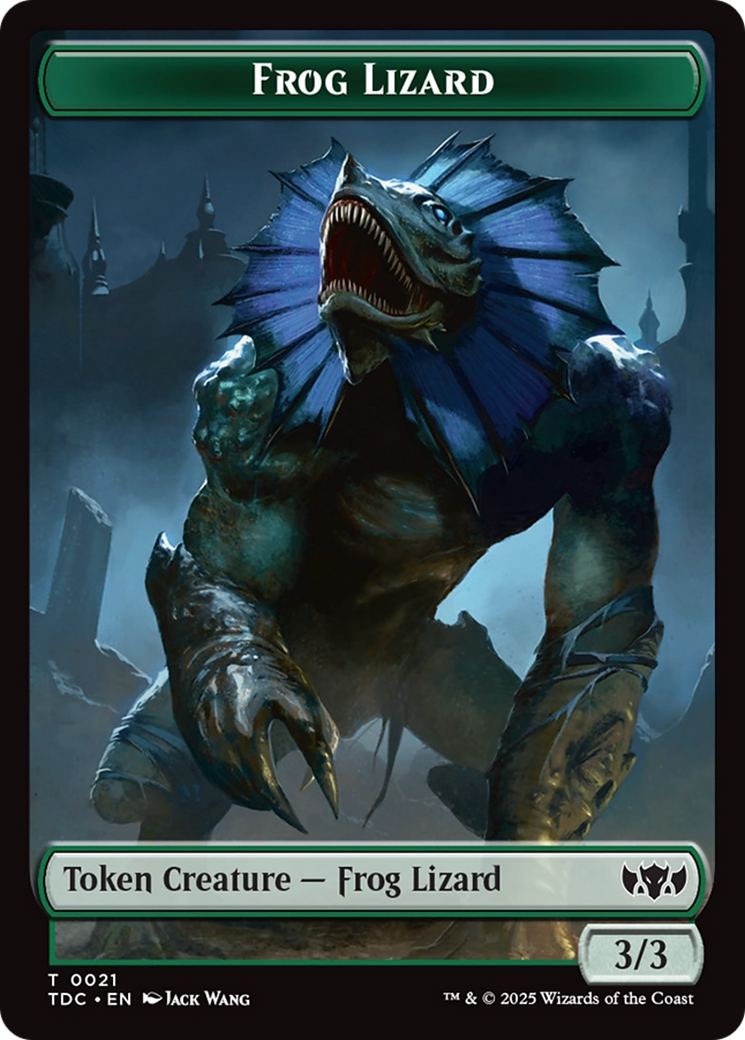 Frog Lizard // Dragon (0014) Double-Sided Token [Tarkir: Dragonstorm Commander Tokens] | Exor Games Bridgewater