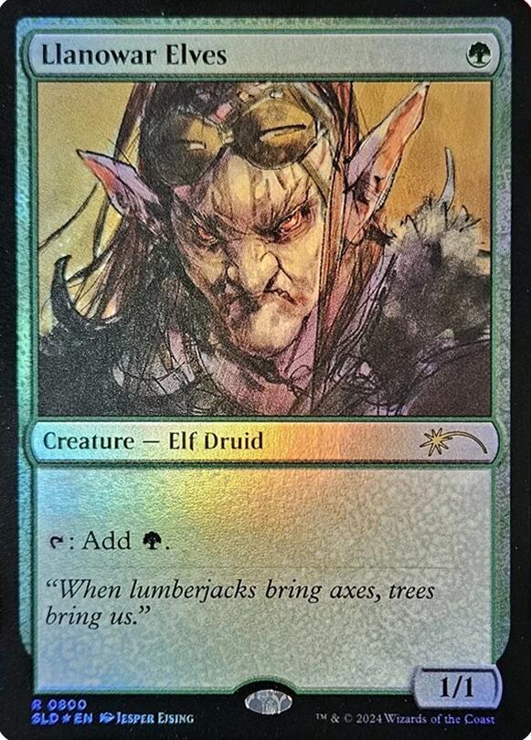 Llanowar Elves (0800) (Rainbow Foil) [Secret Lair Drop Series] | Exor Games Bridgewater