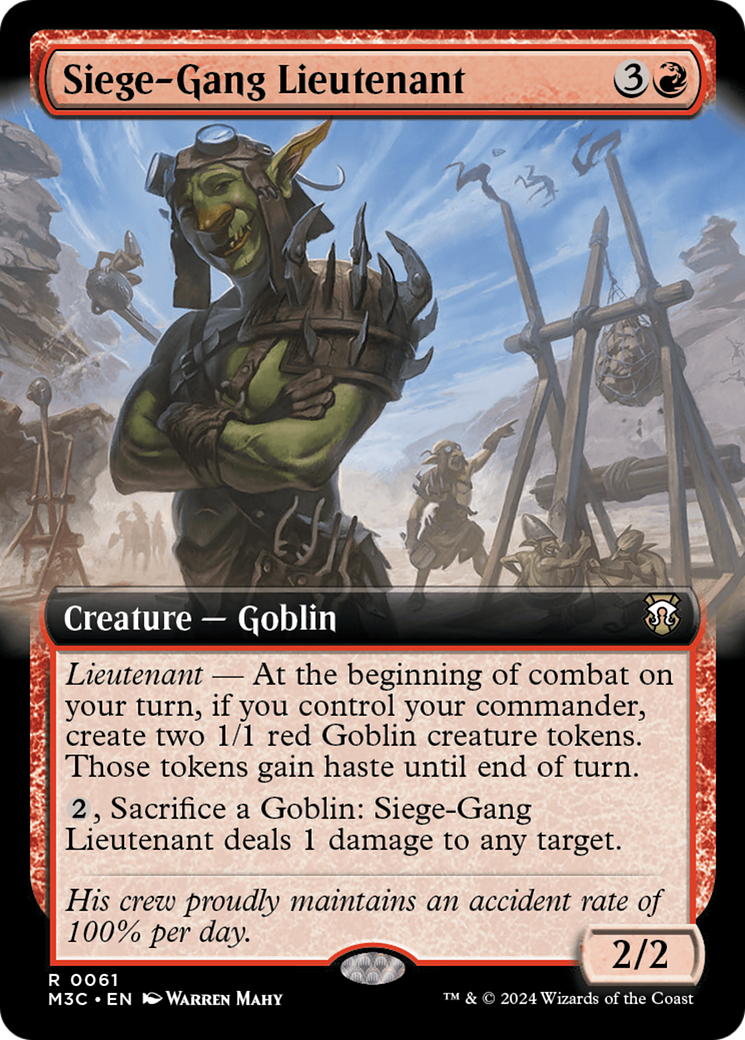 Siege-Gang Lieutenant (Extended Art) [Modern Horizons 3 Commander] | Exor Games Bridgewater