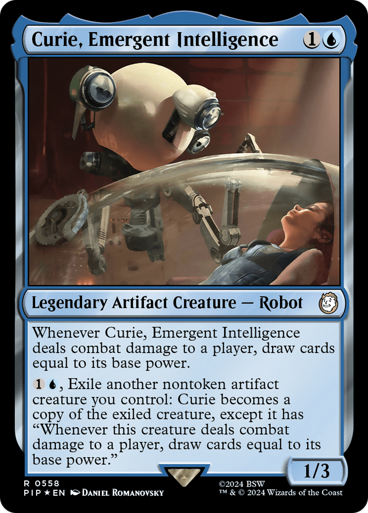 Curie, Emergent Intelligence (Surge Foil) [Fallout] | Exor Games Bridgewater