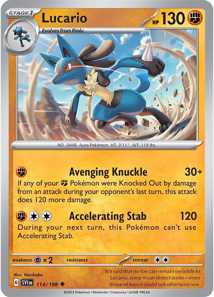 Lucario (114/198) [Scarlet & Violet: Base Set] | Exor Games Bridgewater