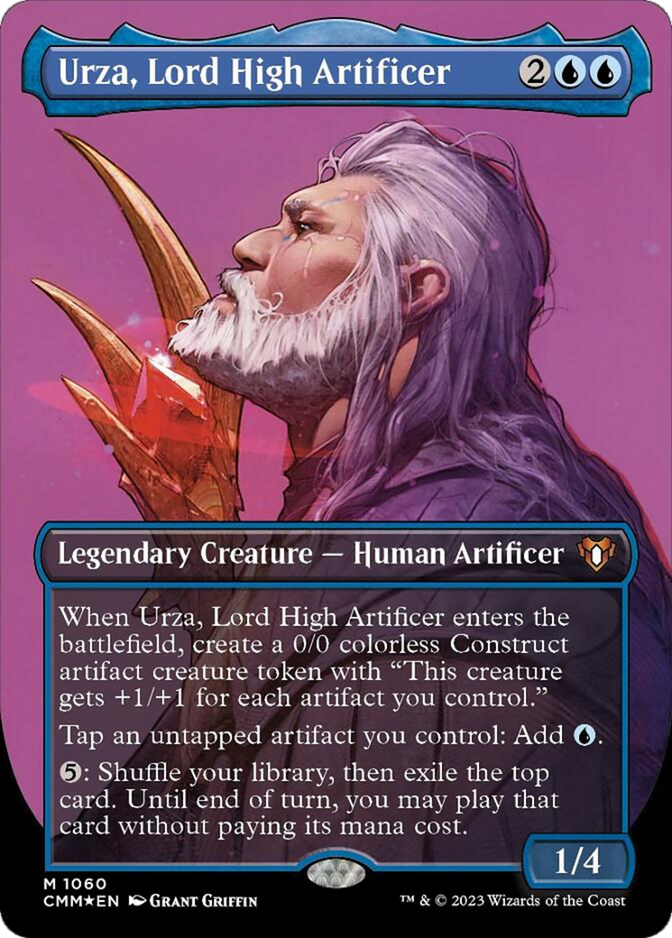 Urza, Lord High Artificer (Borderless Textured Foil Frame Break) [Commander Masters] | Exor Games Bridgewater