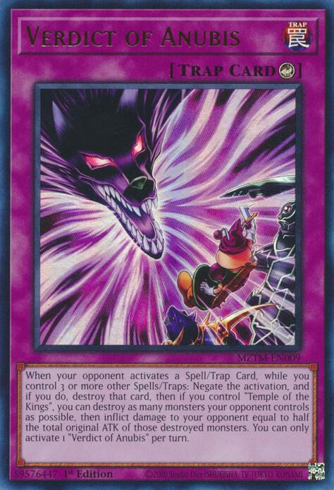 Verdict of Anubis [MZTM-EN009] Ultra Rare | Exor Games Bridgewater
