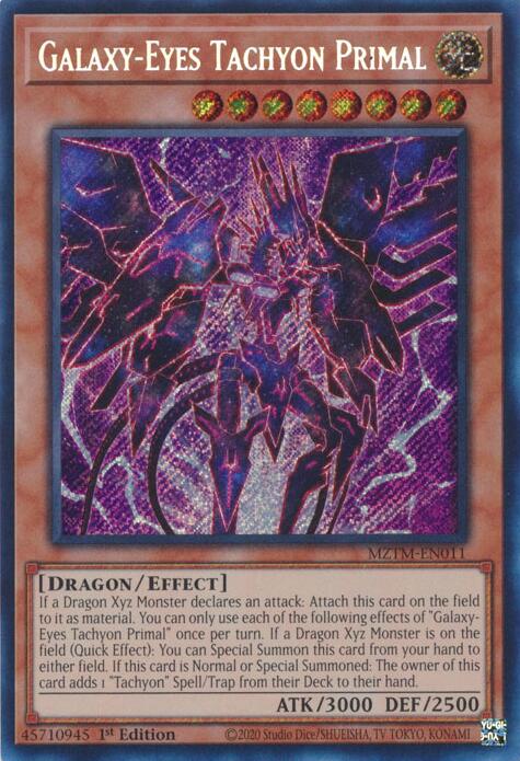 Galaxy-Eyes Tachyon Primal [MZTM-EN011] Secret Rare | Exor Games Bridgewater