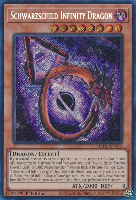 Schwarzschild Infinity Dragon [MZTM-EN013] Secret Rare | Exor Games Bridgewater