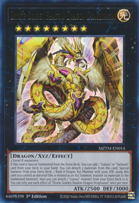 Divine Golden Shadow Dragon Dragluxion [MZTM-EN014] Ultra Rare | Exor Games Bridgewater