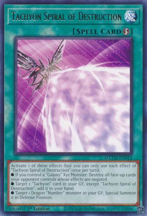 Tachyon Spiral of Destruction [MZTM-EN015] Rare | Exor Games Bridgewater