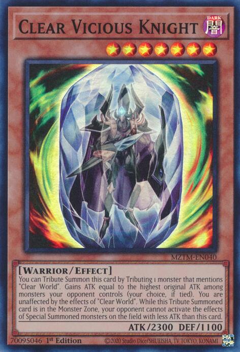 Clear Vicious Knight [MZTM-EN040] Super Rare | Exor Games Bridgewater