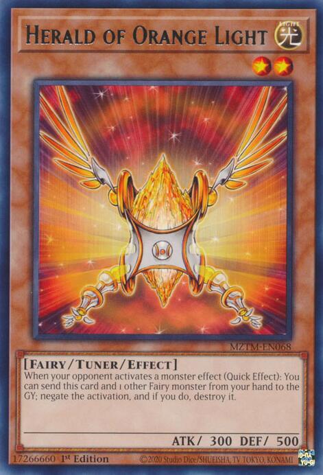 Herald of Orange Light [MZTM-EN068] Rare | Exor Games Bridgewater