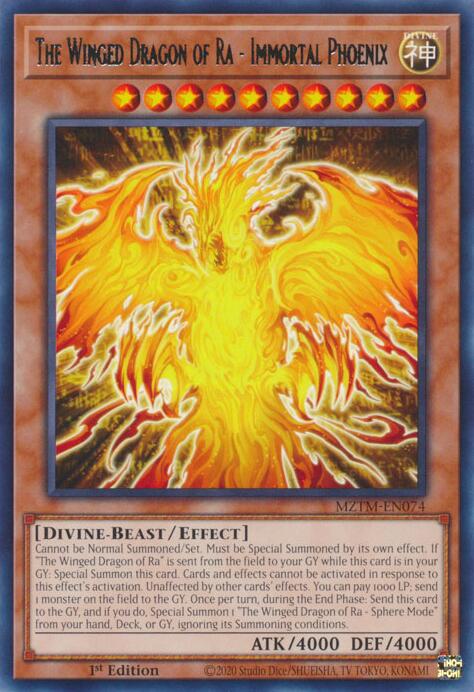 The Winged Dragon of Ra - Immortal Phoenix [MZTM-EN074] Rare | Exor Games Bridgewater