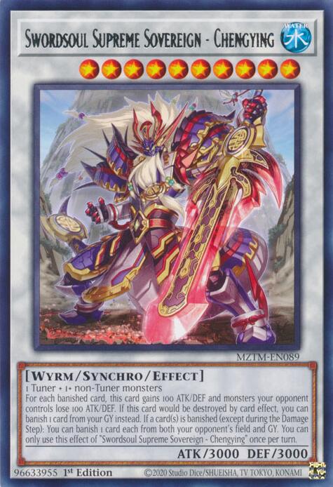 Swordsoul Supreme Sovereign - Chengying [MZTM-EN089] Rare | Exor Games Bridgewater