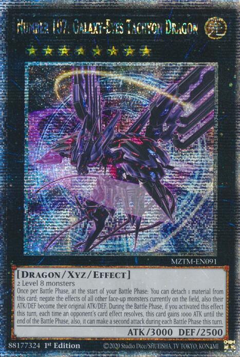 Number 107: Galaxy-Eyes Tachyon Dragon (Quarter Century Secret Rare) [MZTM-EN091] Quarter Century Secret Rare | Exor Games Bridgewater