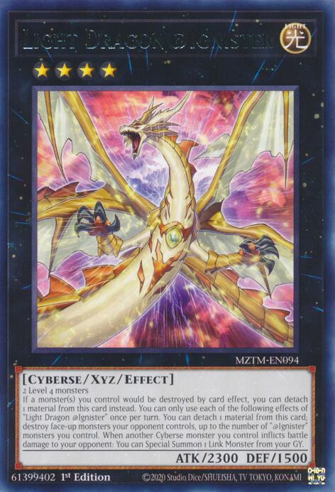 Light Dragon @Ignister [MZTM-EN094] Rare | Exor Games Bridgewater