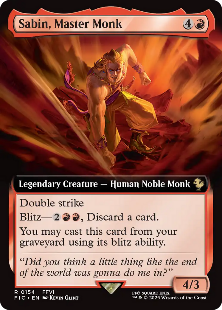 Sabin, Master Monk (Extended Art) [FINAL FANTASY Commander] | Exor Games Bridgewater