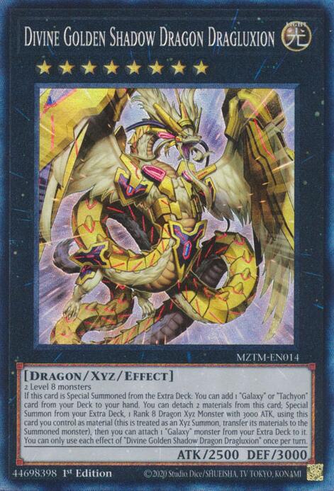 Divine Golden Shadow Dragon Dragluxion (Collector's Rare) [MZTM-EN014] Collector's Rare | Exor Games Bridgewater