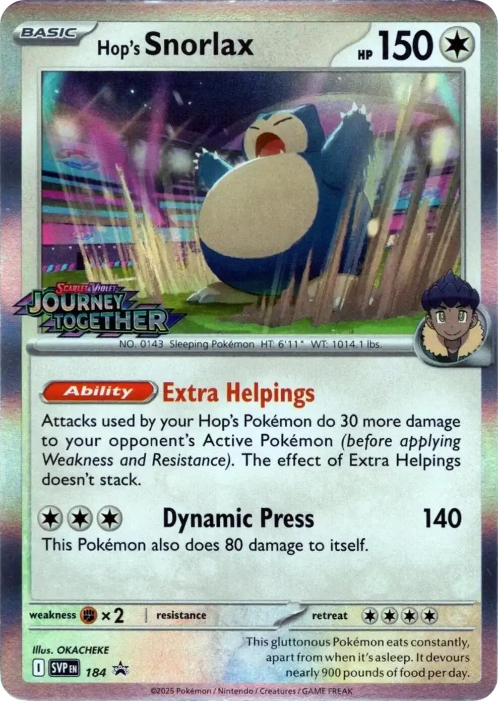 Hop's Snorlax (184) [Scarlet & Violet: Black Star Promos] | Exor Games Bridgewater