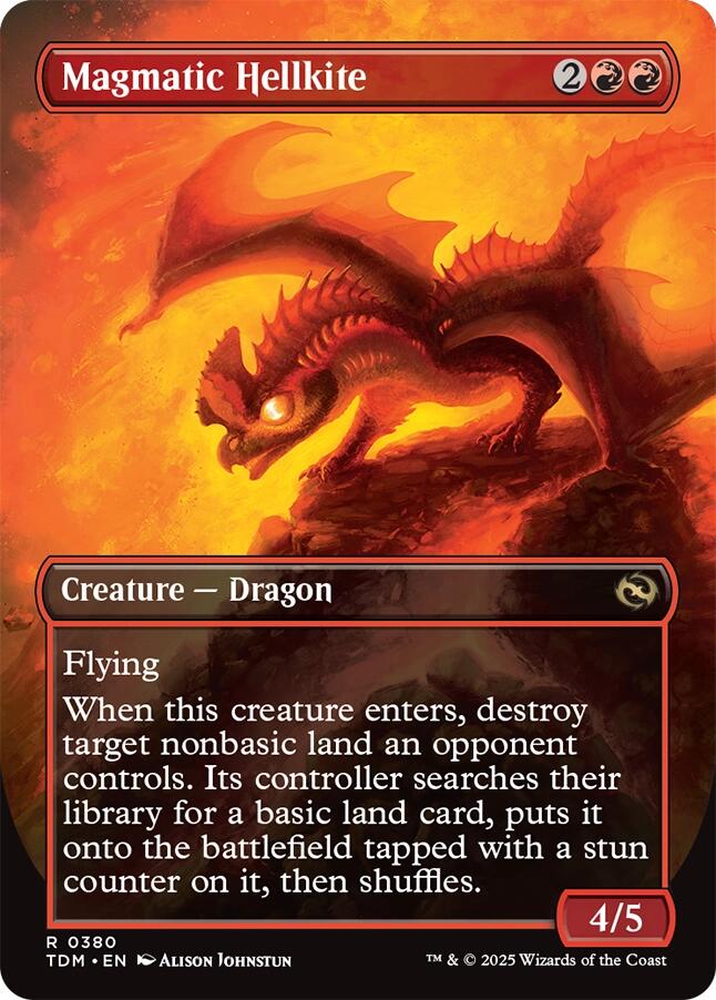 Magmatic Hellkite (Borderless) [Tarkir: Dragonstorm] | Exor Games Bridgewater