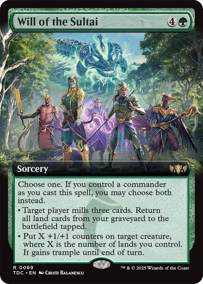 Will of the Sultai (Extended Art) [Tarkir: Dragonstorm Commander] | Exor Games Bridgewater