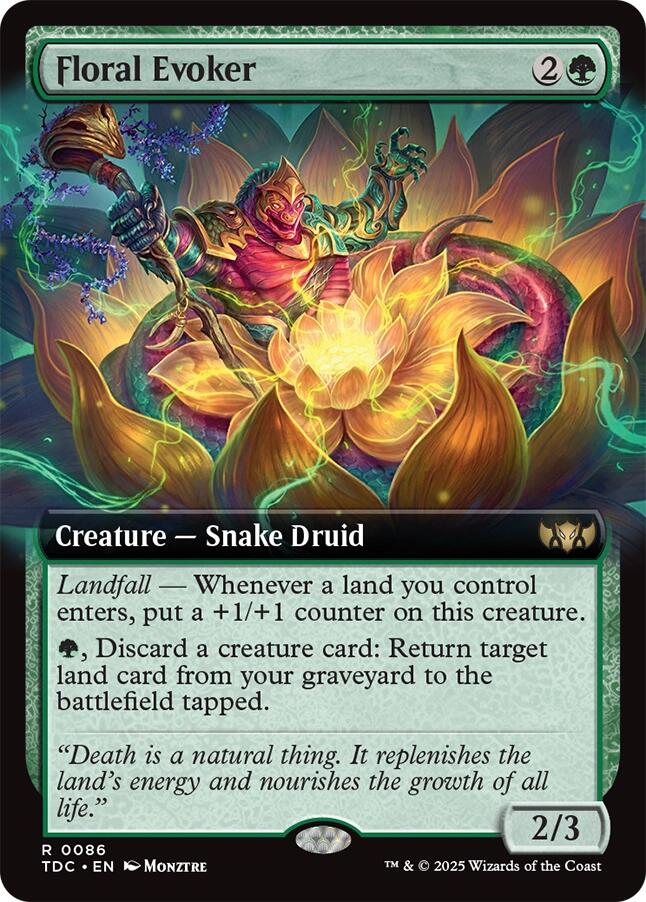 Floral Evoker (Extended Art) [Tarkir: Dragonstorm Commander] | Exor Games Bridgewater