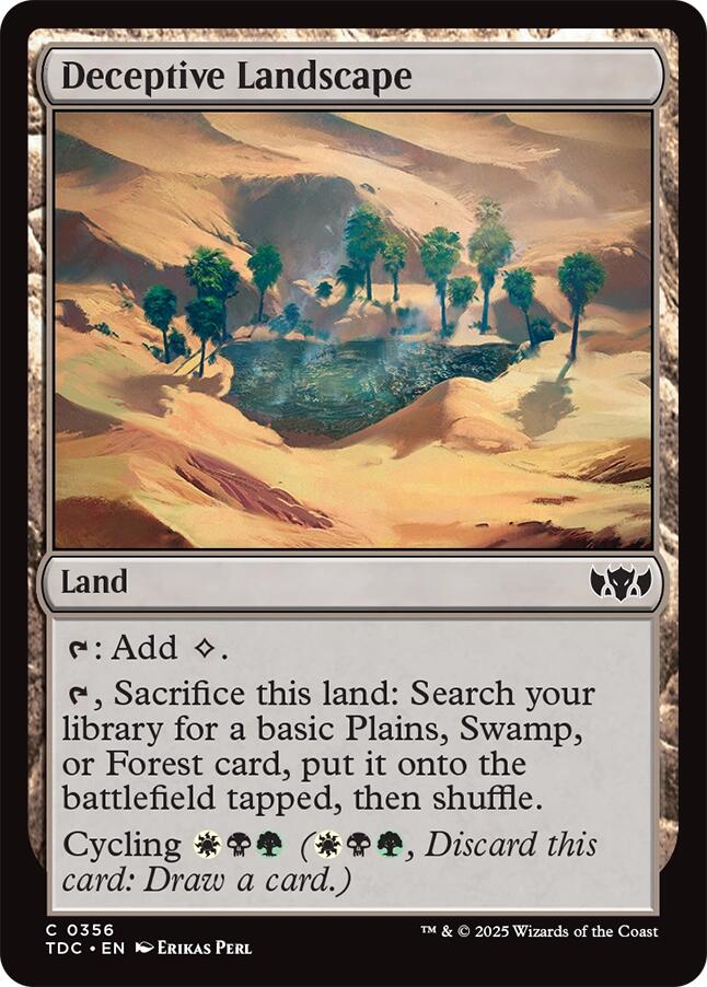 Deceptive Landscape [Tarkir: Dragonstorm Commander] | Exor Games Bridgewater