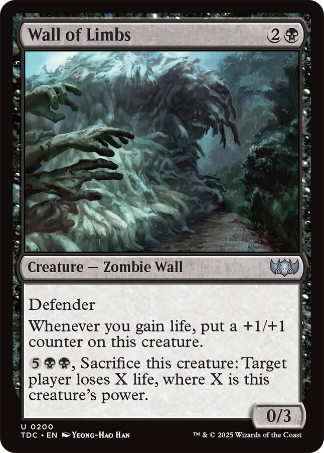 Wall of Limbs [Tarkir: Dragonstorm Commander] | Exor Games Bridgewater