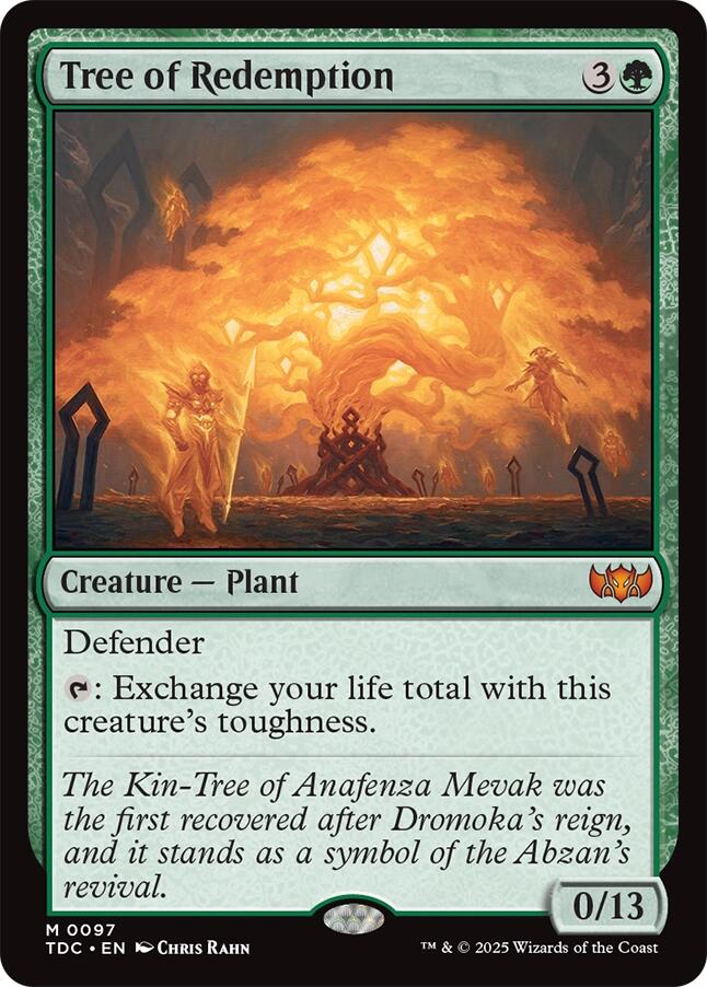 Tree of Redemption [Tarkir: Dragonstorm Commander] | Exor Games Bridgewater