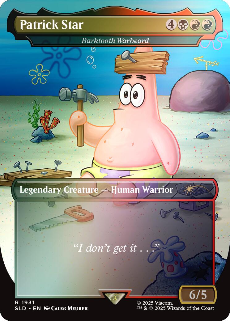 Patrick Star - Barktooth Warbeard (Rainbow Foil) [Secret Lair Drop Series] | Exor Games Bridgewater