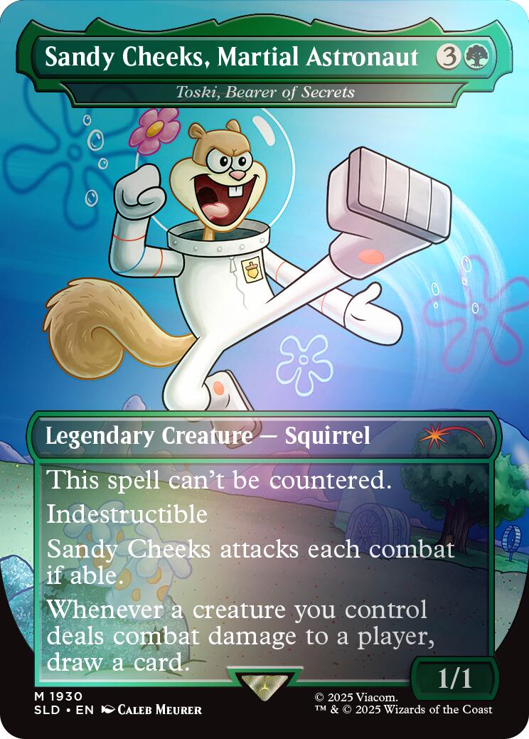 Sandy Cheeks, Martial Astronaut - Toski, Bearer of Secrets (Rainbow Foil) [Secret Lair Drop Series] | Exor Games Bridgewater