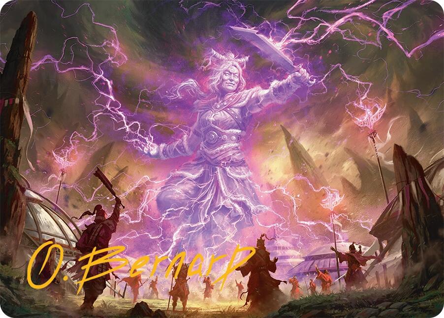 Smile at Death Art Card (4/54) (Gold-Stamped Signature) [Tarkir: Dragonstorm Art Series] | Exor Games Bridgewater