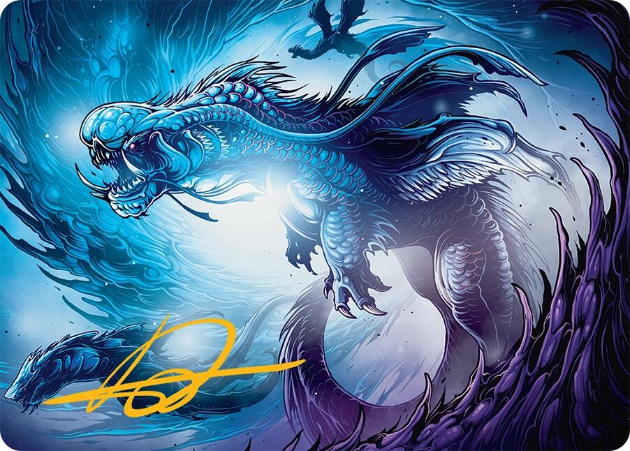Roiling Dragonstorm Art Card (33/54) (Gold-Stamped Signature) [Tarkir: Dragonstorm Art Series] | Exor Games Bridgewater