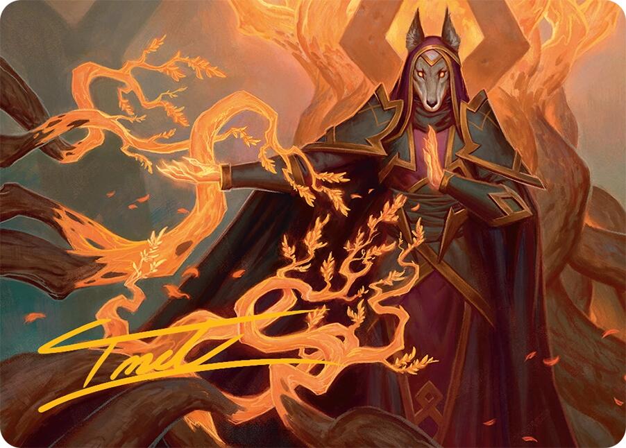Abzan Devotee Art Card (10/54) (Gold-Stamped Signature) [Tarkir: Dragonstorm Art Series] | Exor Games Bridgewater