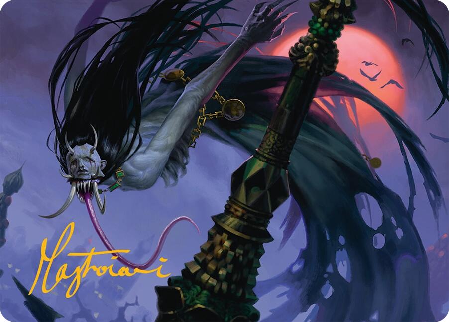 Qarsi Revenant Art Card (12/54) (Gold-Stamped Signature) [Tarkir: Dragonstorm Art Series] | Exor Games Bridgewater