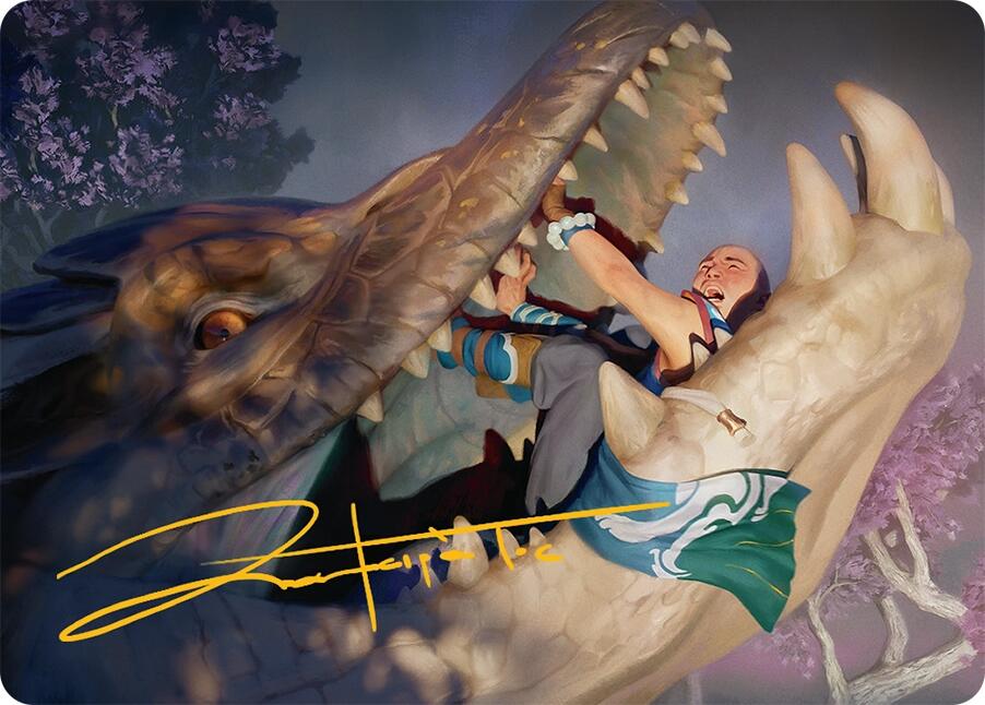 Jaws of Defeat Art Card (53/54) (Gold-Stamped Signature) [Tarkir: Dragonstorm Art Series] | Exor Games Bridgewater