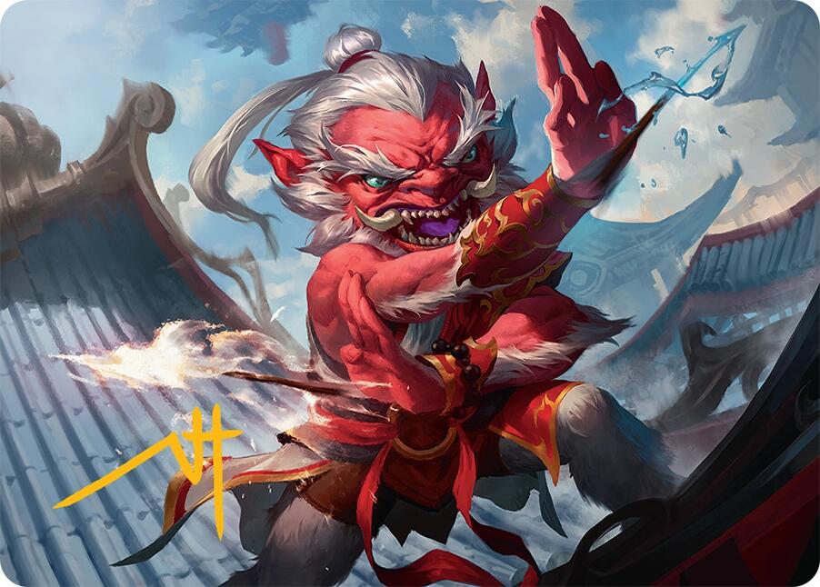 Devoted Duelist Art Card (15/54) (Gold-Stamped Signature) [Tarkir: Dragonstorm Art Series] | Exor Games Bridgewater