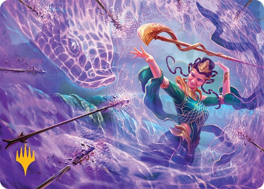 Snakeskin Veil Art Card (19/54) (Gold-Stamped Signature) [Tarkir: Dragonstorm Art Series] | Exor Games Bridgewater