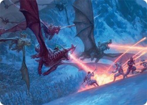 Dragonback Assault Art Card (22/54) [Tarkir: Dragonstorm Art Series] | Exor Games Bridgewater