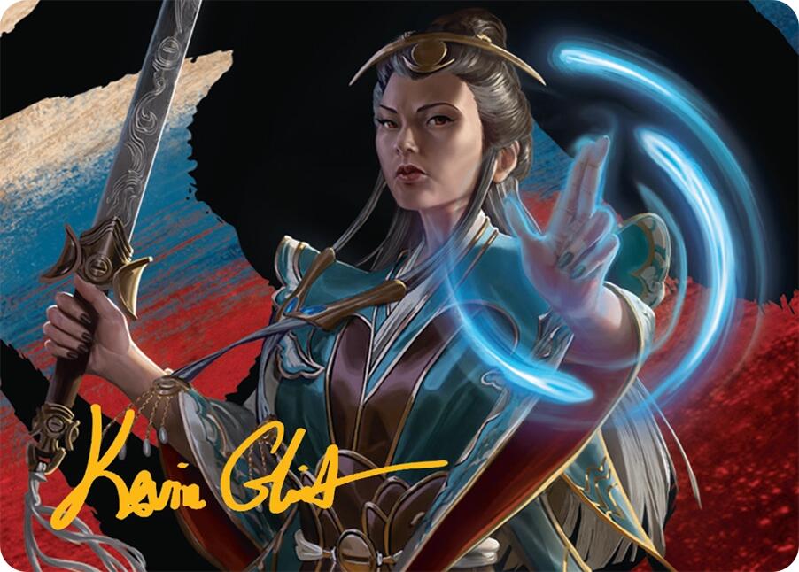 Narset, Jeskai Waymaster Art Card (44/54) (Gold-Stamped Signature) [Tarkir: Dragonstorm Art Series] | Exor Games Bridgewater