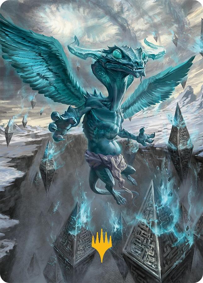 Ugin, Eye of the Storms Art Card (47/54) (Gold-Stamped Signature) [Tarkir: Dragonstorm Art Series] | Exor Games Bridgewater