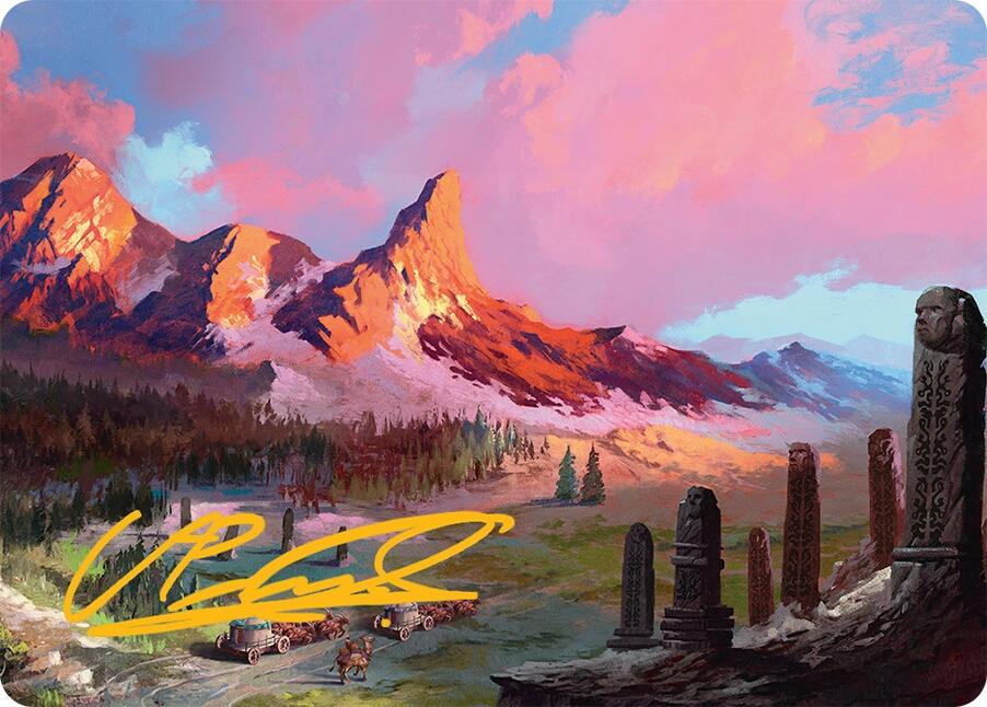 Rugged Highlands Art Card (29/54) (Gold-Stamped Signature) [Tarkir: Dragonstorm Art Series] | Exor Games Bridgewater