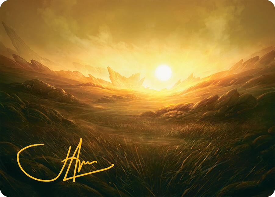 Plains Art Card (31/54) (Gold-Stamped Signature) [Tarkir: Dragonstorm Art Series] | Exor Games Bridgewater