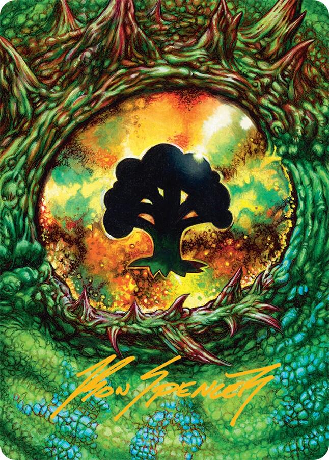 Forest Art Card (32/54) (Gold-Stamped Signature) [Tarkir: Dragonstorm Art Series] | Exor Games Bridgewater