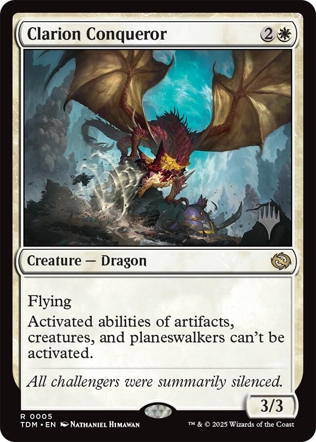 Clarion Conqueror [Tarkir: Dragonstorm Promos] | Exor Games Bridgewater