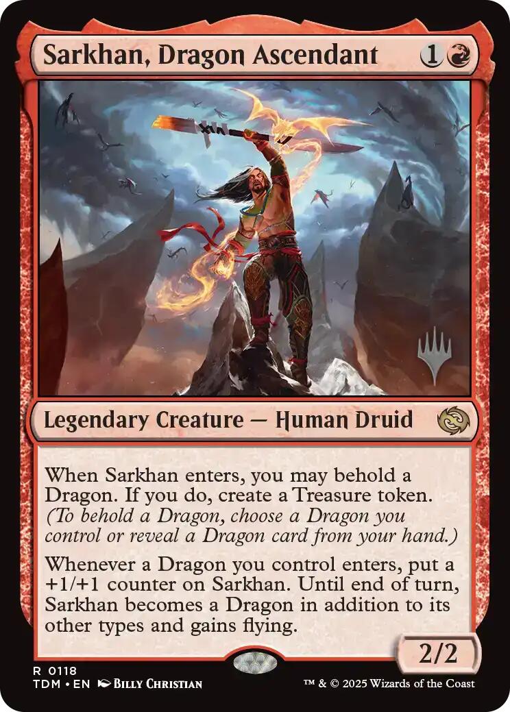 Sarkhan, Dragon Ascendant [Tarkir: Dragonstorm Promos] | Exor Games Bridgewater