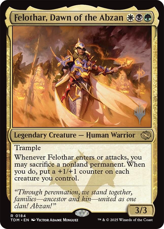 Felothar, Dawn of the Abzan [Tarkir: Dragonstorm Promos] | Exor Games Bridgewater